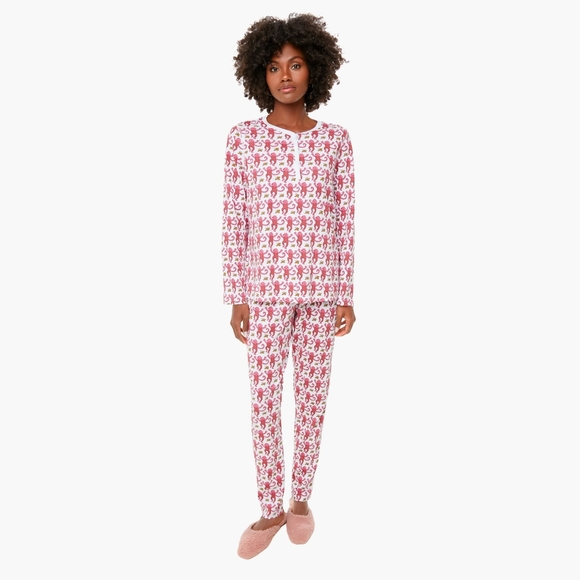 Roller Rabbit Pink Monkeys Pajamas Preppy Cute Cotton 2 piece set - Picture 7 of 7